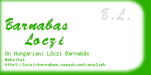 barnabas loczi business card