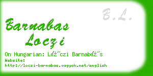 barnabas loczi business card